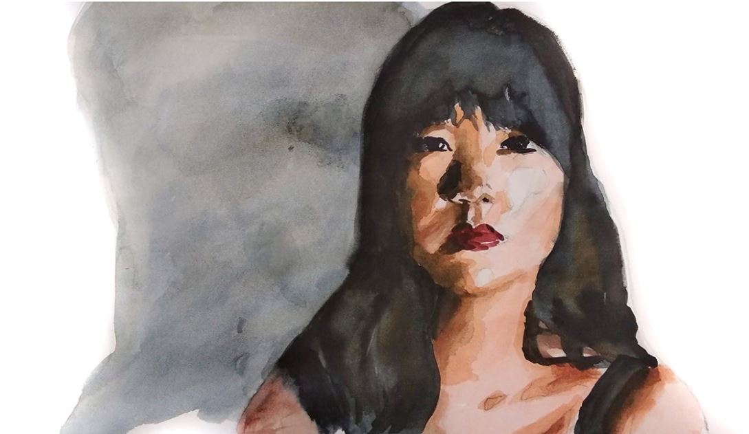 Portrait drawing of Paula